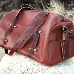 Whipping Post Brown Leather Weekender / Duffle Bag